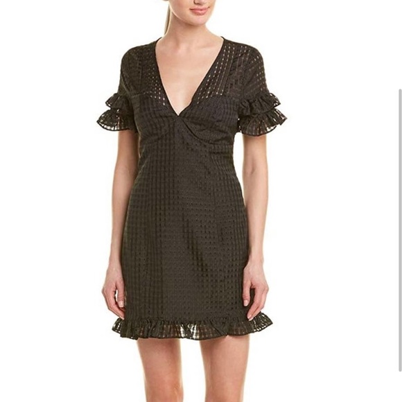 BCBGeneration Checkered Ruffle Dress mini Size Small - Picture 3 of 8